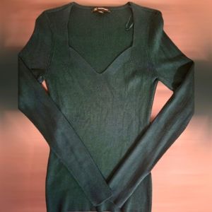 Ribbed long sleeve sweater